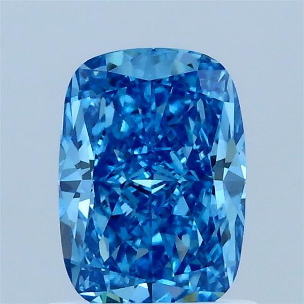 1.09ct Cushion FANCY VIVID BLUE VS1 Lab Created Diamond