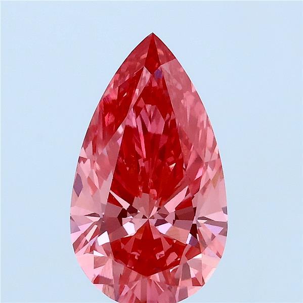 2.08ct Pear FANCY VIVID PINK VVS2 Lab Created Diamond