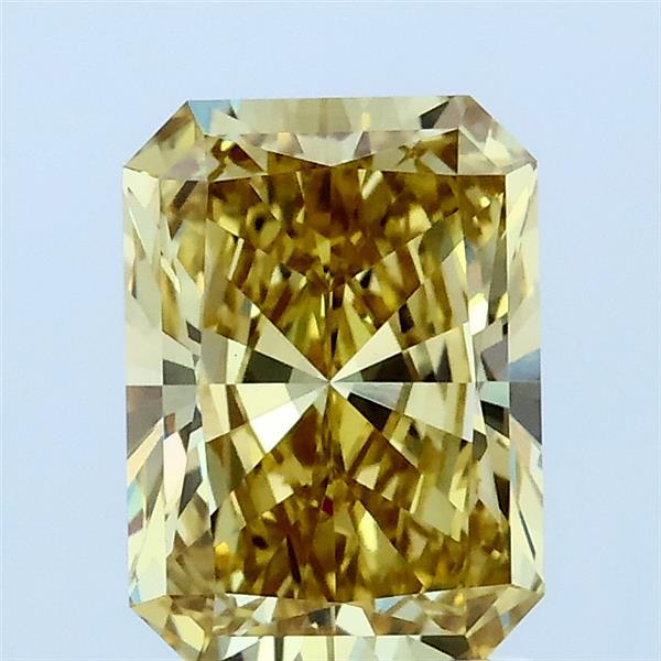 1.53ct Radiant FANCY INTENSE YELLOW VVS2 Lab Created Diamond