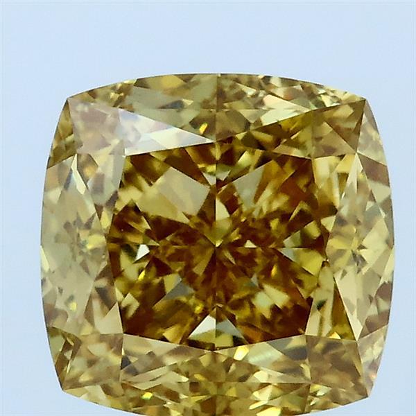 3.15ct Cushion FANCY INTENSE YELLOW VS1 Lab Created Diamond