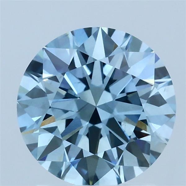 1.7ct Round FANCY VIVID BLUE VS2 Lab Created Diamond