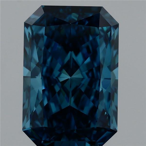 3.61ct Radiant FANCY VIVID BLUE VVS2 Lab Created Diamond