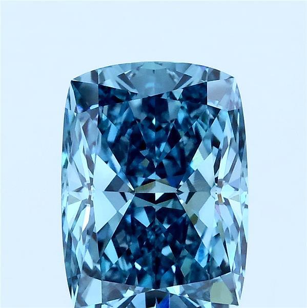 3.02ct Cushion FANCY VIVID BLUE VVS2 Lab Created Diamond
