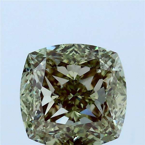 3.04ct Cushion FANCY INTENSE GREEN VS1 Lab Created Diamond