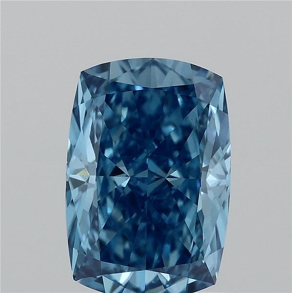 1.58ct Cushion FANCY VIVID BLUE VVS2 Lab Created Diamond