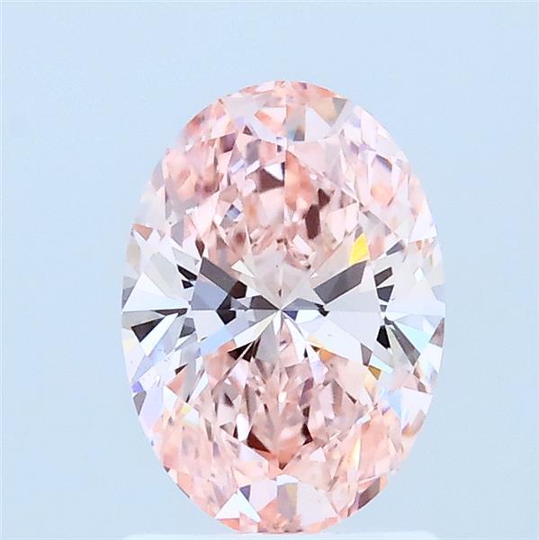 1.05ct Oval FANCY INTENSE PINK VS1 Lab Created Diamond