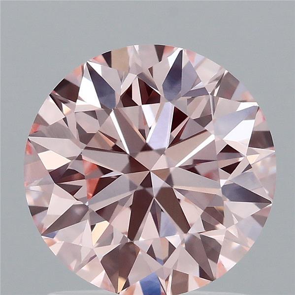 1.52ct Round FANCY INTENSE PINK VVS2 Lab Created Diamond