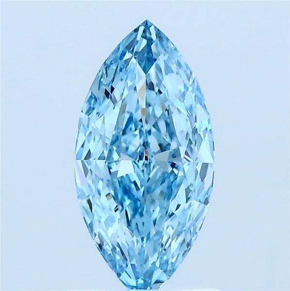 1.02ct Marquise FANCY VIVID BLUE VVS2 Lab Created Diamond