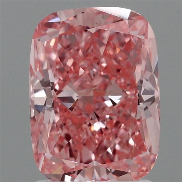 2.03ct Cushion FANCY VIVID PINK VVS2 Lab Created Diamond