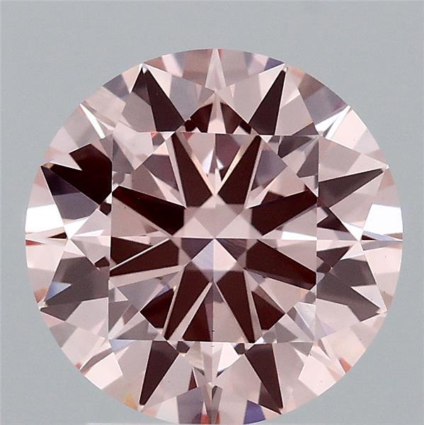2.4ct Round FANCY INTENSE PINK VS1 Lab Created Diamond