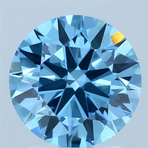 2.28ct Round FANCY VIVID BLUE VS1 Lab Created Diamond