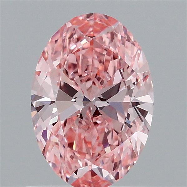 0.97ct Oval FANCY VIVID PINK VS1 Lab Created Diamond