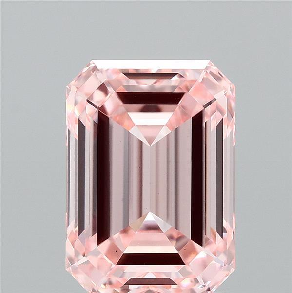 2.05ct Emerald FANCY INTENSE PINK VS1 Lab Created Diamond