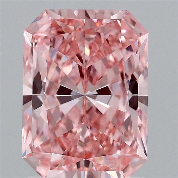 1.77ct Radiant FANCY VIVID PINK VS1 Lab Created Diamond