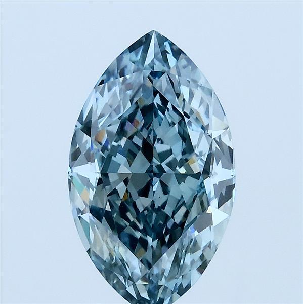2.21ct Marquise FANCY VIVID GREENISH BLUE VS1 Lab Created Diamond