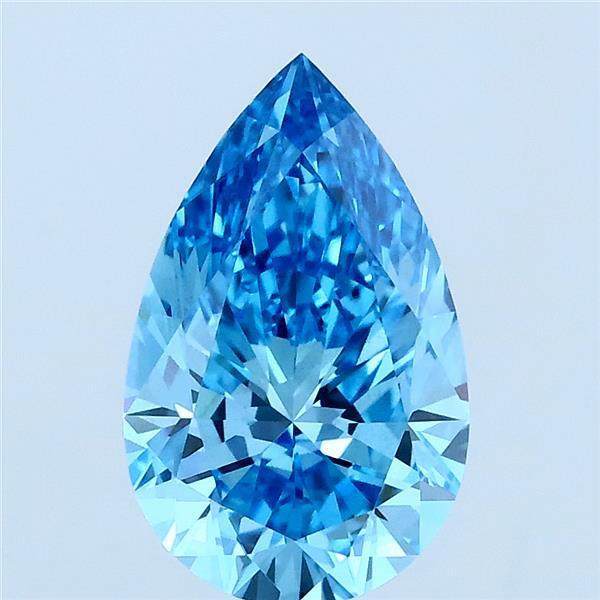 1.79ct Pear FANCY VIVID BLUE VS1 Lab Created Diamond