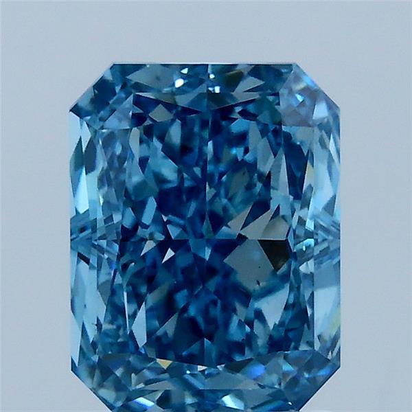 2.03ct Radiant FANCY VIVID BLUE VS1 Lab Created Diamond