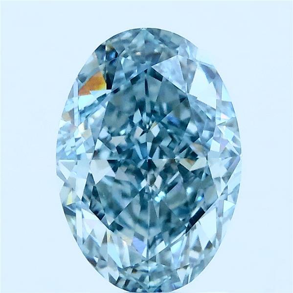 2.12ct Oval FANCY VIVID BLUE VS1 Lab Created Diamond