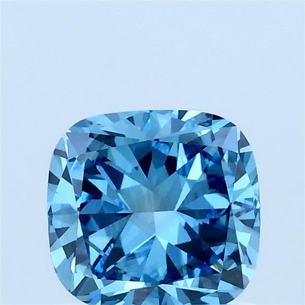 1ct Cushion FANCY VIVID BLUE VS2 Lab Created Diamond
