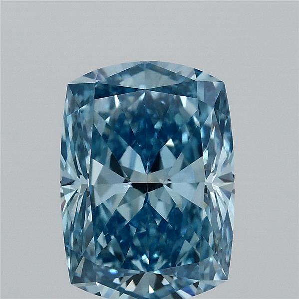 2.61ct Cushion FANCY VIVID BLUE VS2 Lab Created Diamond