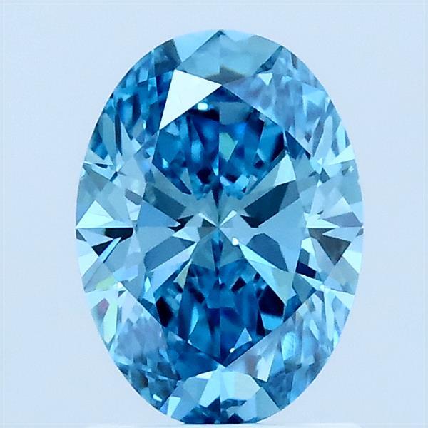 1.01ct Oval FANCY VIVID BLUE VVS2 Lab Created Diamond