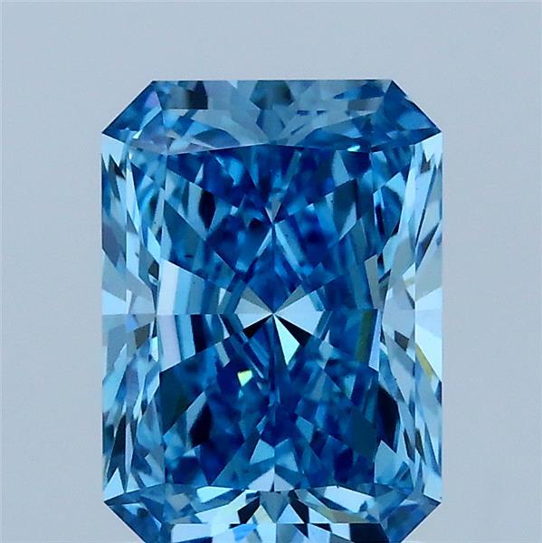 1.94ct Radiant FANCY VIVID BLUE VS1 Lab Created Diamond