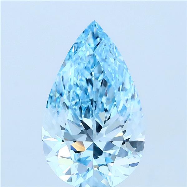 2.05ct Pear FANCY VIVID BLUE VS1 Lab Created Diamond
