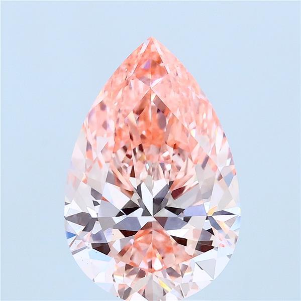 3.01ct Pear FANCY VIVID PINK VS1 Lab Created Diamond