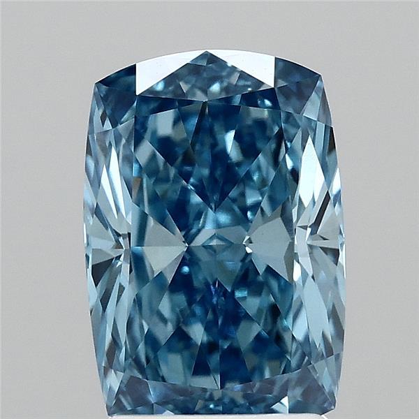 2.03ct Cushion FANCY VIVID BLUE VVS2 Lab Created Diamond