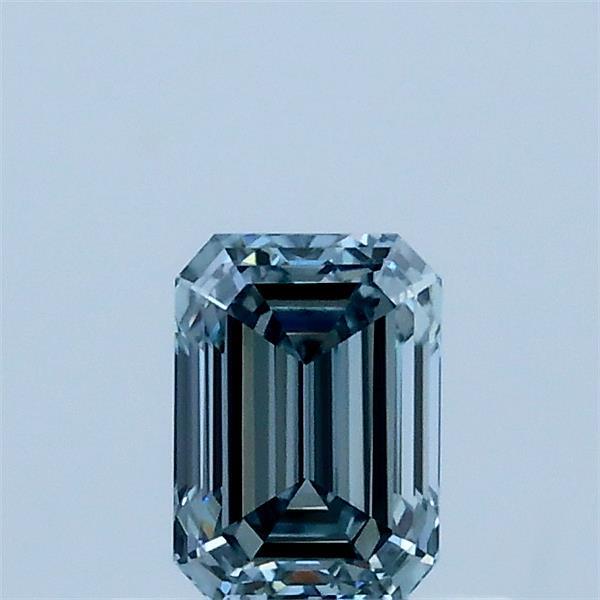 0.53ct Emerald FANCY INTENSE BLUE VS1 Lab Created Diamond