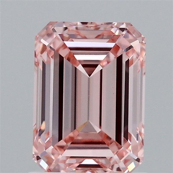 1.5ct Emerald FANCY INTENSE PINK VS1 Lab Created Diamond