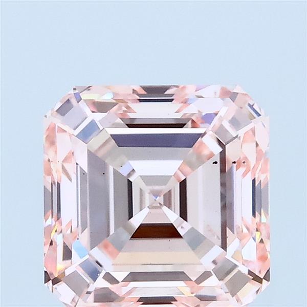 2.01ct Asscher FANCY INTENSE PINK VS2 Lab Created Diamond