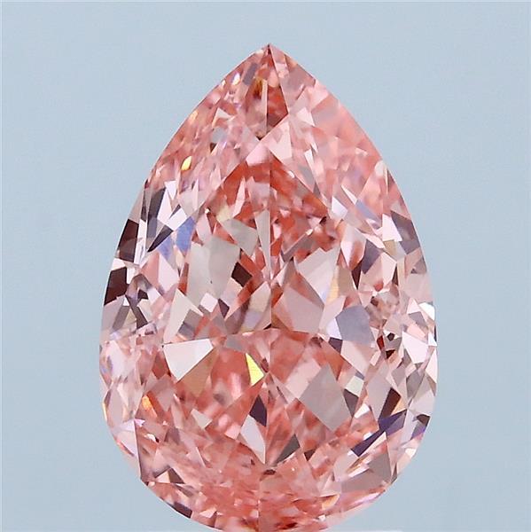 3.1ct Pear FANCY VIVID PINK VVS2 Lab Created Diamond