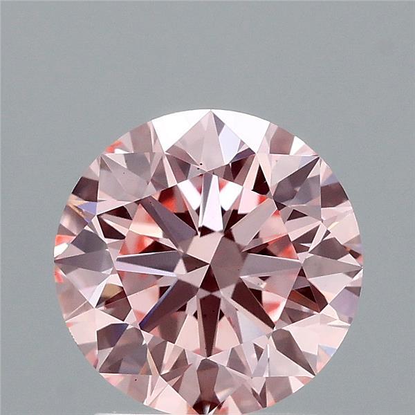 2.03ct Round FANCY INTENSE PINK VS1 Lab Created Diamond