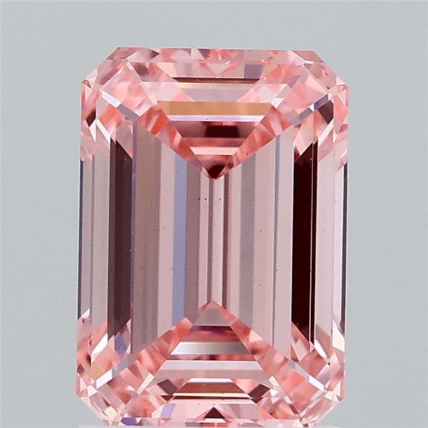 2.01ct Emerald FANCY VIVID PINK VS1 Lab Created Diamond