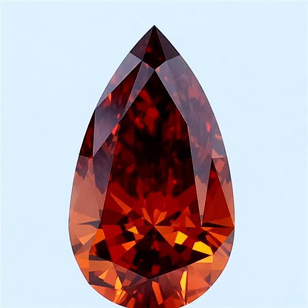 1.02ct Pear FANCY DEEP ORANGE VS1 Lab Created Diamond