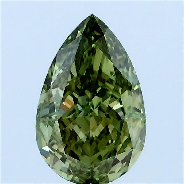 1.06ct Pear FANCY VIVID GREEN VS1 Lab Created Diamond