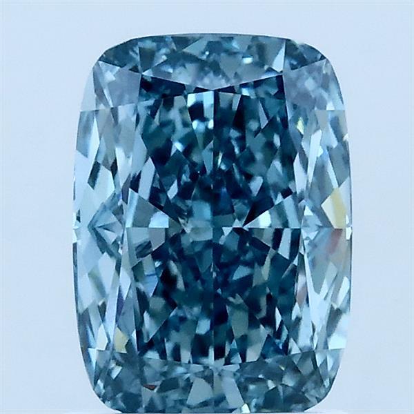 1.53ct Cushion FANCY VIVID BLUE VVS2 Lab Created Diamond
