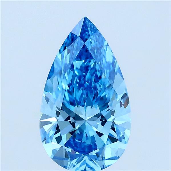 1.03ct Pear FANCY VIVID BLUE VS1 Lab Created Diamond