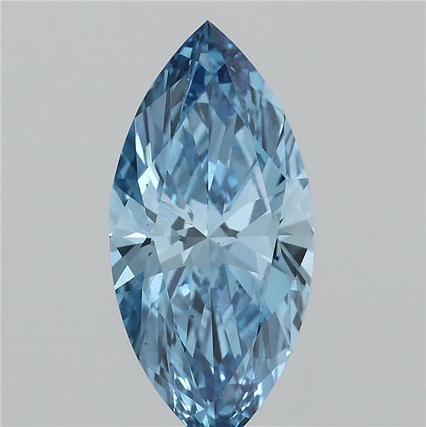 1.01ct Marquise FANCY VIVID BLUE VS2 Lab Created Diamond