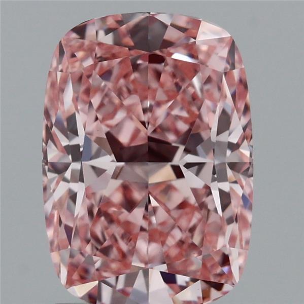 2.24ct Cushion FANCY VIVID PINK VVS2 Lab Created Diamond