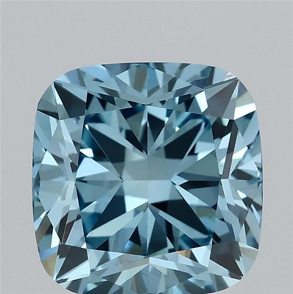 2.82ct Cushion FANCY VIVID BLUE VVS2 Lab Created Diamond