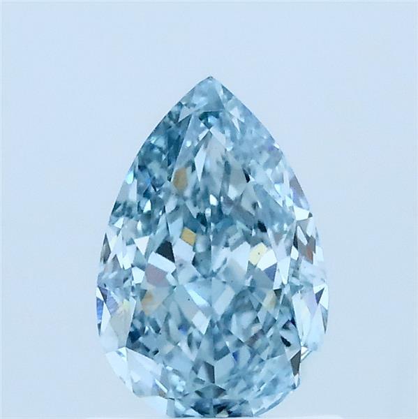 1.06ct Pear FANCY VIVID BLUE VS2 Lab Created Diamond
