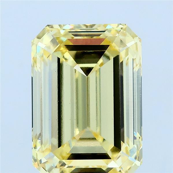 3.41ct Emerald FANCY YELLOW VVS2 Lab Created Diamond