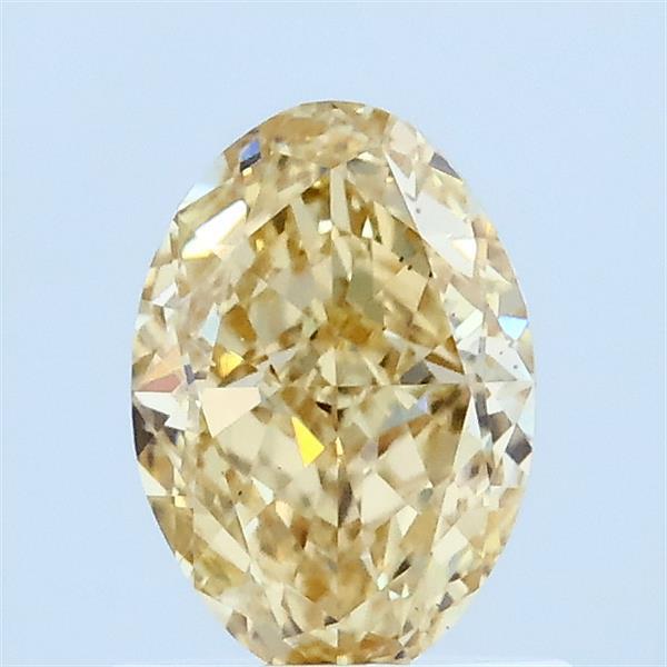 1.02ct Oval FANCY YELLOW VS2 Lab Created Diamond