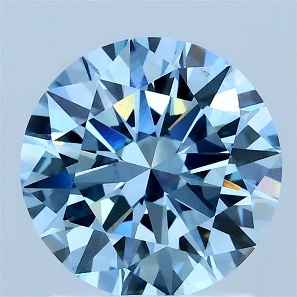 1.5ct Round FANCY VIVID BLUE VS1 Lab Created Diamond