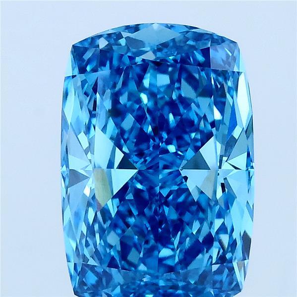 3.01ct Cushion FANCY VIVID BLUE VVS2 Lab Created Diamond
