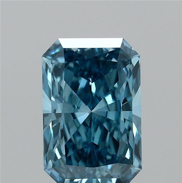1.01ct Radiant FANCY VIVID BLUE VS1 Lab Created Diamond