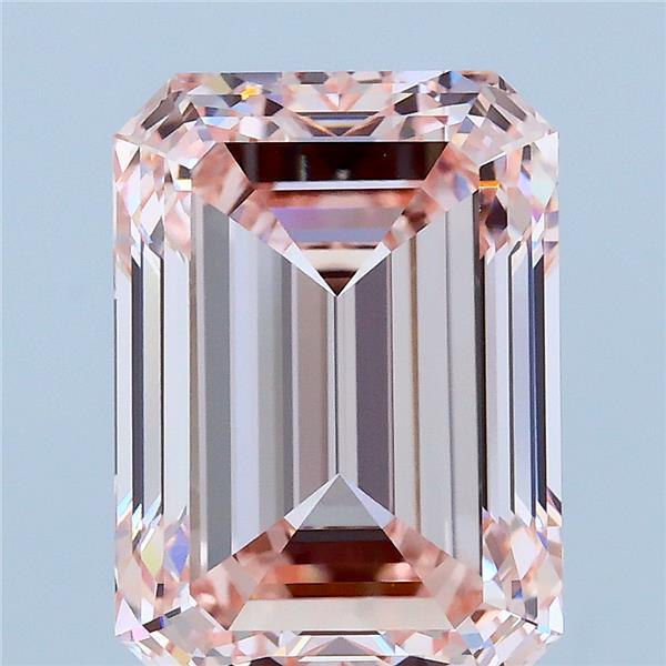5.02ct Emerald FANCY INTENSE PINK VVS2 Lab Created Diamond