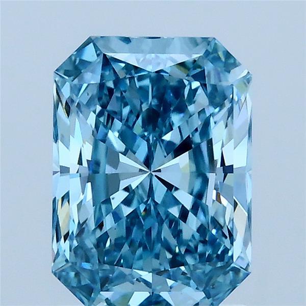 1.54ct Radiant FANCY VIVID BLUE VS1 Lab Created Diamond